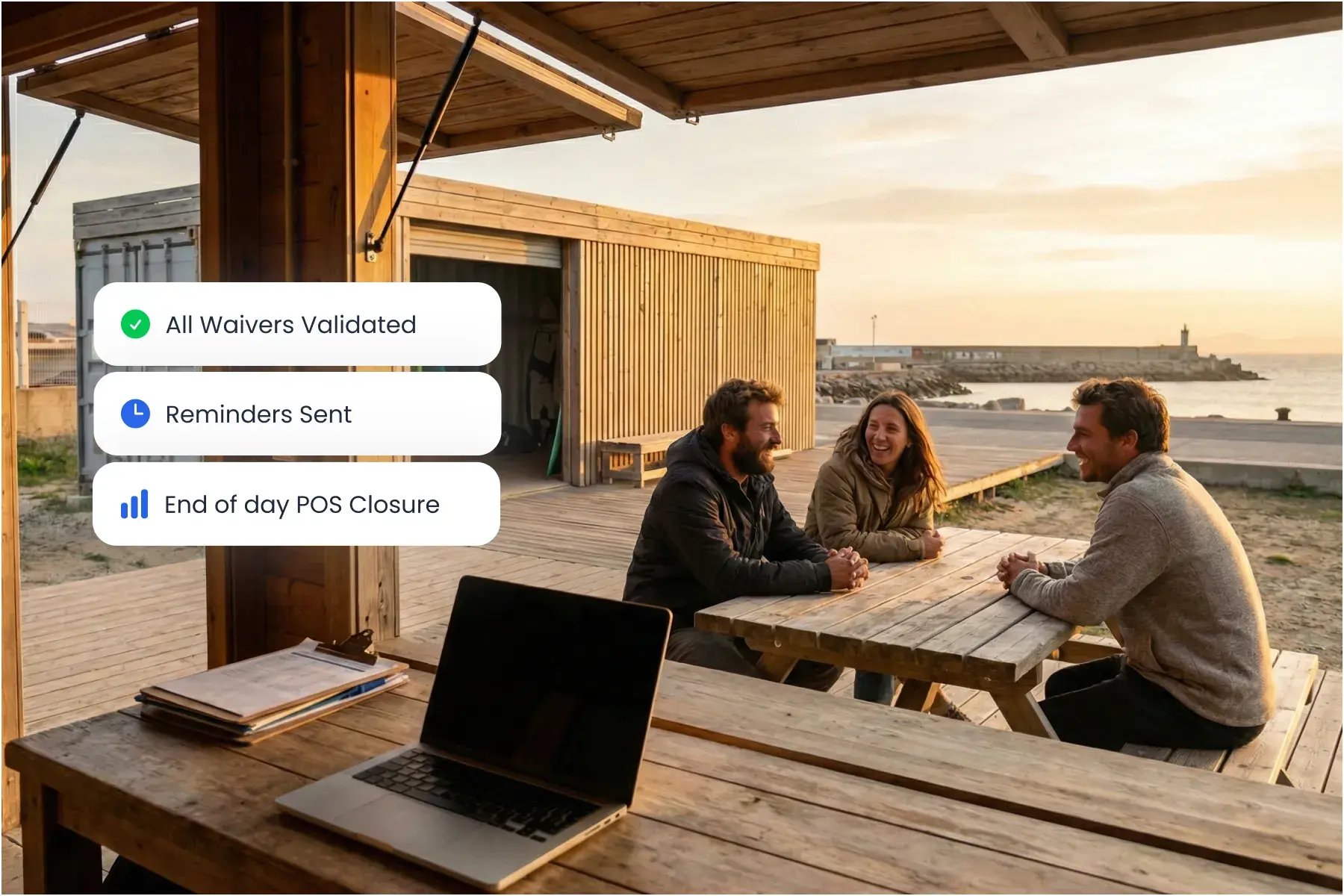 Team using Bloowatch to automate communications, reminders, and admin workflows for smoother daily coordination.