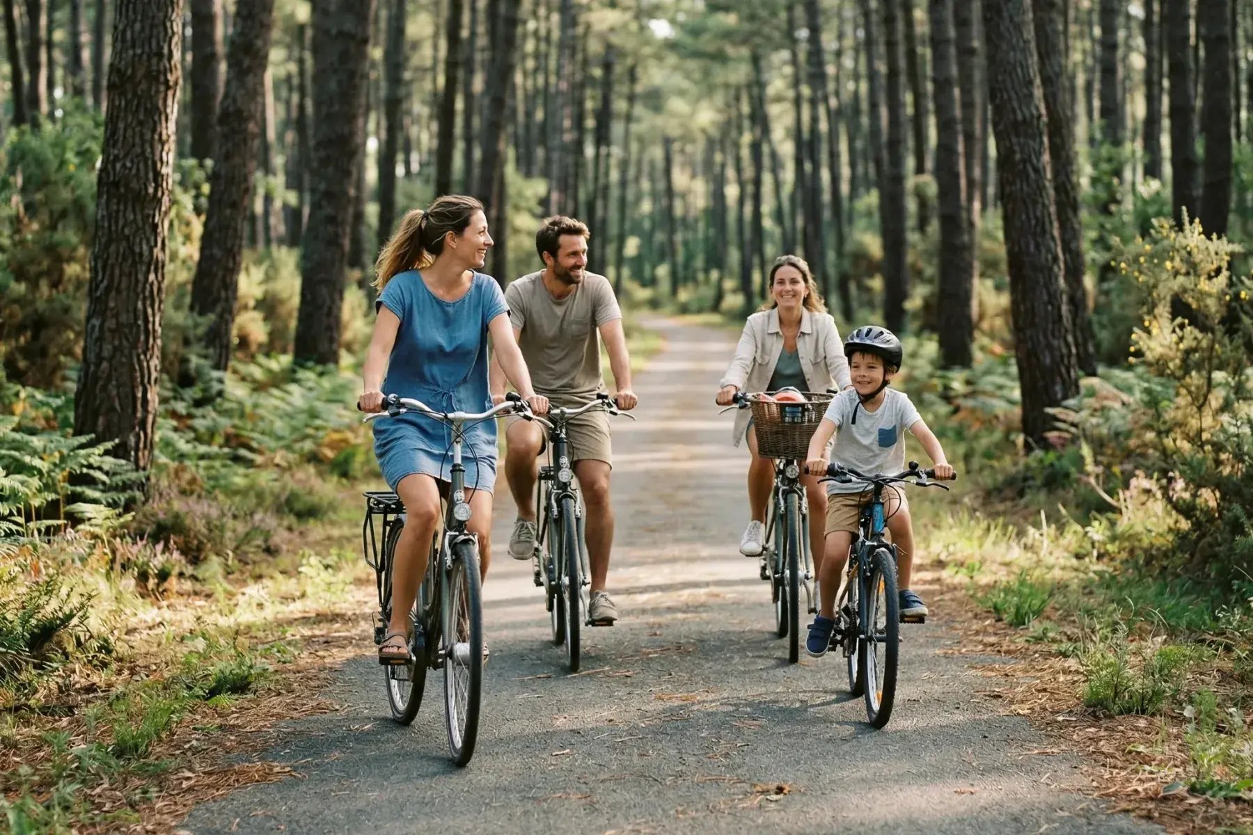 Clients with rented Bikes enjoying outdoors managed with Bloowatch rental app