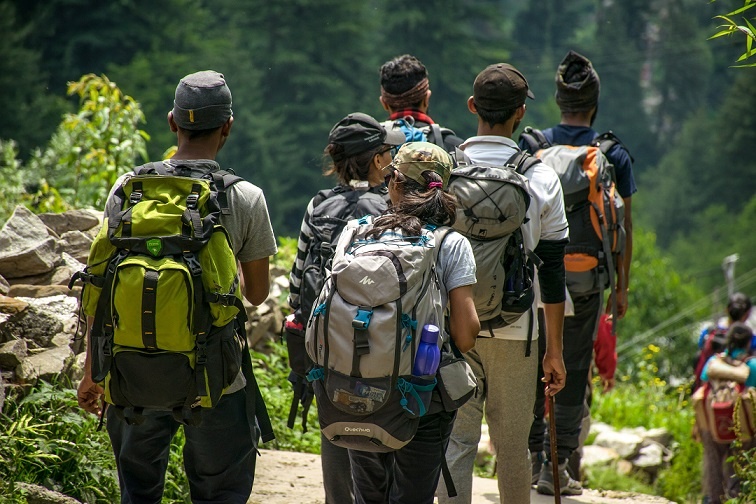 Group of outdoor activities customers