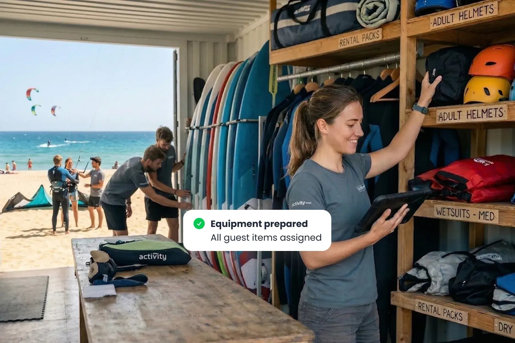 Team using Bloowatch to keep gear, staff, and daily assignments aligned for smooth watersports operations.