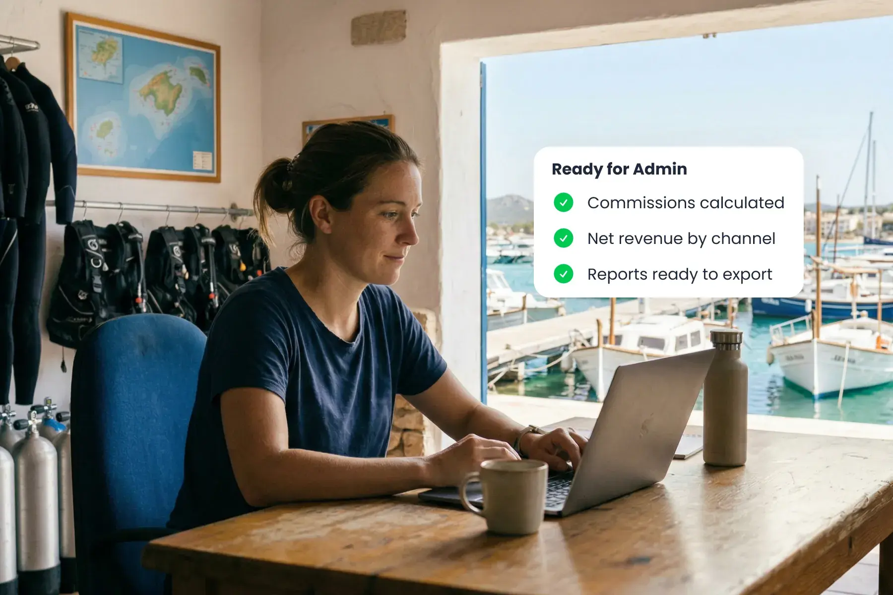 Bloowatch dashboard tracking commissions, revenue, and admin performance